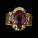 RING, 585er Gelbgold, Diamanten, 20. Jahrhundert - Foto 3