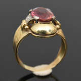 RING, 585er Gelbgold, Diamanten, 20. Jahrhundert - photo 4