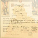 MECHANIKER PRÜFUNGSZEUGNIS, bedrucktes Papier hinter Glas gerahmt, Königreich Württemberg 1904 - фото 2