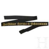 Mützenband der Deutschen Kriegsmarine - "Zerstörer Hermann Schoemann" - photo 1