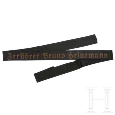 Mützenband der Deutschen Kriegsmarine - "Zerstörer Bruno Heinemann" - photo 1