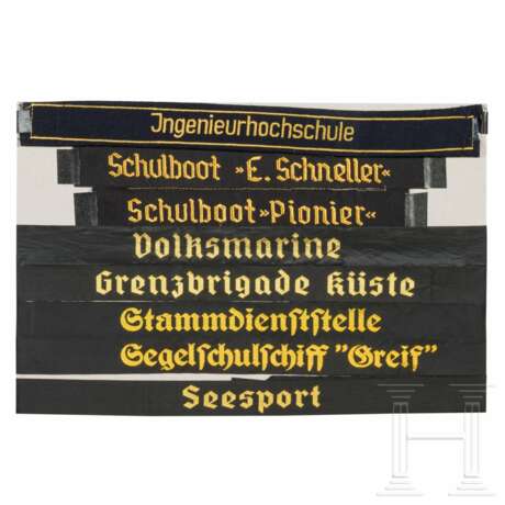 15 Mützenbänder von Marineeinheiten/-verbänden der DDR - Foto 4
