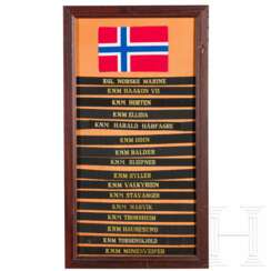 31 Mützenbänder der Königlich Norwegischen Marine "Kongelige Norske Marine"
