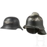 Zwei Helme - Feuerlöschwesen bzw. Luftschutz, Deutsches Reich, 2. Weltkrieg - photo 1
