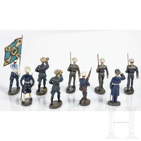 80 Elastolin- und Lineol-Soldaten mit Marinefiguren und einer Feldküche - photo 5