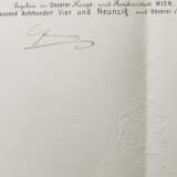 Kaiserlich Österreichischer Franz Joseph-Orden - große Ernennungsurkunde zum Ritter für den kaiserlichen Rat Gottfried Hueber, datiert 1894 - фото 2