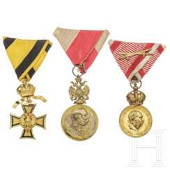 Drei österreichische Militärmedaillen