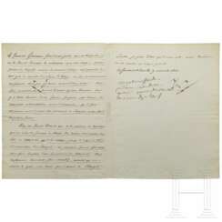 Napoleon I. - eigenhändig signierter Brief, Fontainebleau, 9.11.1810