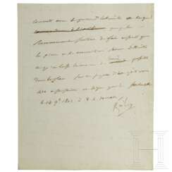 Napoleon I. - eigenhändig signierter Brief, Smolensk, 14.11.1812 um 8 Uhr morgens