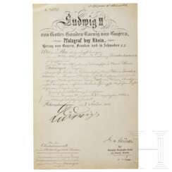 König Ludwig II. von Bayern - Autograph, datiert 2.2.1886