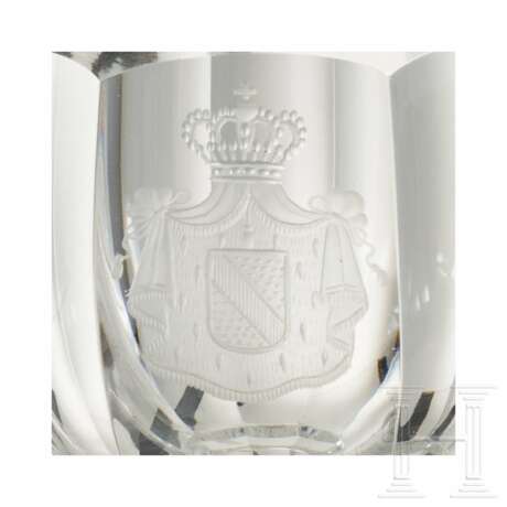 Zwei Kristallglas-Likörgläser mit dem Wappen der Großherzöge von Baden - Foto 2