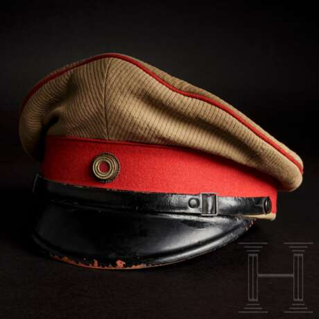 Schirmmütze zur Tropenuniform für Offiziere der Schutztruppe, um 1900 - Foto 1