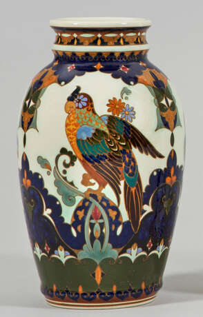 Rozenburg-"Juliana"-Vase mit Kakadu-Dekor - Foto 1