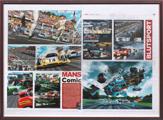 Doppel-Zeitungsseite mit "Le Mans Comic" aus "PS Welt" 2017 - Foto 1