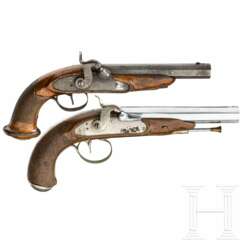 Zwei Perkussionspistolen, Lüttich, um 1820/40