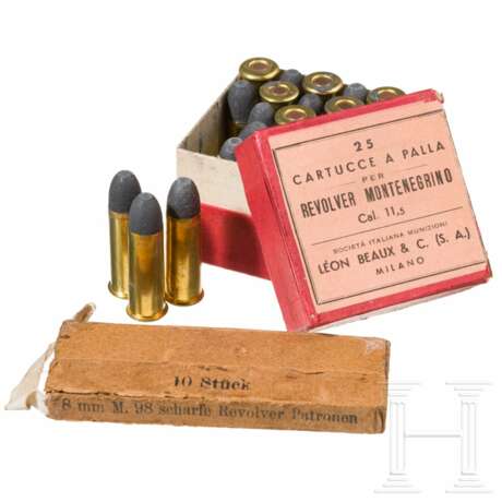 Zwei Schachtel Patronen zum Gasser Revolver M1870 - фото 1