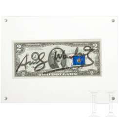 Andy Warhol - Zwei-Dollar Schein, handsigniert und gestempelt, USA, 1976