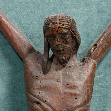 Spätgotisches Kruzifix, Südfrankreich 14./15. Jahrhundert - фото 2
