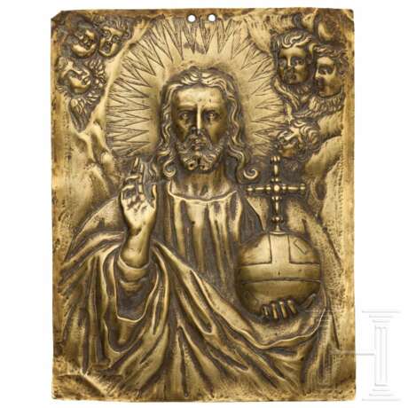 Reliefplatte "Salvator Mundi", Antwerpen, um 1600 - Foto 1