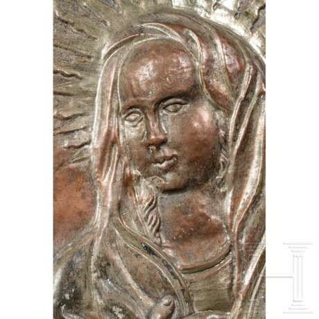 Zwei versilberte Reliefs, Jesus und Maria, süddeutsch, um 1700 - photo 3