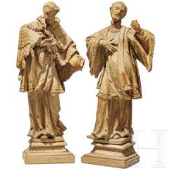 Zwei Heiligenfiguren, süddeutsch/fränkisch, 18. Jahrhundert