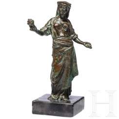 Bronzefigur einer römischen Dame, deutsch, 19. Jahrhundert