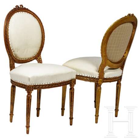 Ein Paar Salonstühle im Louis XVI-Stil, deutsch, 20. Jahrhundert - Foto 1