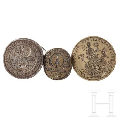 Drei kirchliche Siegel, deutsch und böhmisch, 19. Jahrhundert - Foto 2