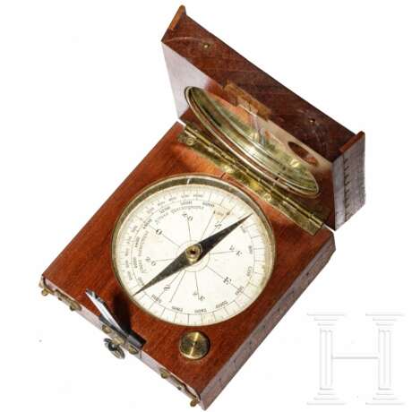 Graphometer in Kasten und Kompass, Frankreich, um 1900 - photo 3