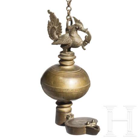 Bronze-Öllampe, Südindien, 18./19. Jahrhundert - Foto 2