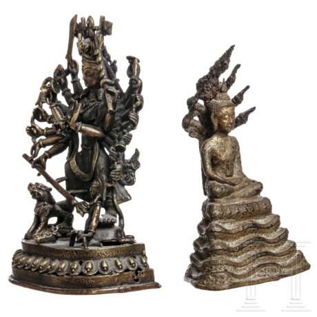 Zwei Bronzefiguren, Nepal, 19./20. Jahrhundert - photo 2