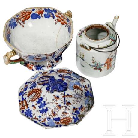 Teekanne, Deckelgefäß und Thangka-Bild, 19. Jahrhundert - Foto 3