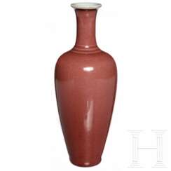 Rot glasierte Vase, China, späte Qing-Dynastie