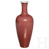 Rot glasierte Vase, China, späte Qing-Dynastie - photo 2