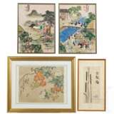 Drei farbige Tuschbilder, China, 20. Jahrhundert - Foto 1