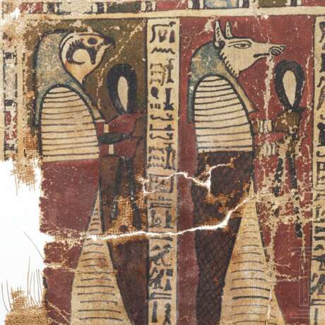 Bemaltes Leinenfragment, Ägypten, Spätzeit, 6. - 4. Jahrhundert vor Christus - Foto 3