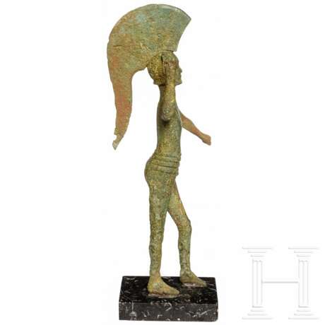 Hoplitenfigur eines Kriegers, Bronze, Umbrien, 5. Jahrhundert vor Christus - фото 4