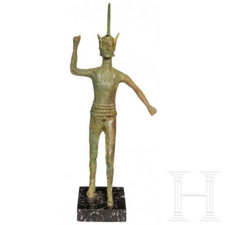 Hoplitenfigur eines Kriegers, Bronze, Umbrien, 5. Jahrhundert vor Christus - Foto 5