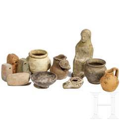 Elf Keramikobjekte, griechisch und römisch bis mittelalterlich