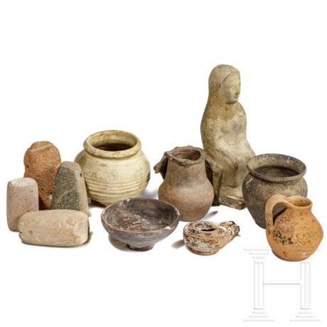 Elf Keramikobjekte, griechisch und römisch bis mittelalterlich - Foto 2