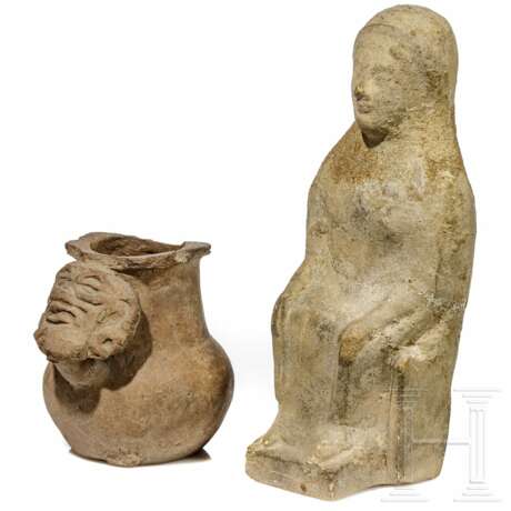 Elf Keramikobjekte, griechisch und römisch bis mittelalterlich - Foto 3