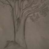 Drawing “Etude Oak”, Paper, Pencil, пленэр, Landscape painting, Byelorussia, 2020 - photo 1