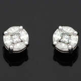 Paar feine Diamant-Ohrringe - фото 1