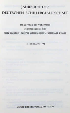 Jahrbuch der Deutschen Schillergesellschaft. - photo 1