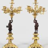 Paar große Napoleon III-Figurengirandolen - фото 1