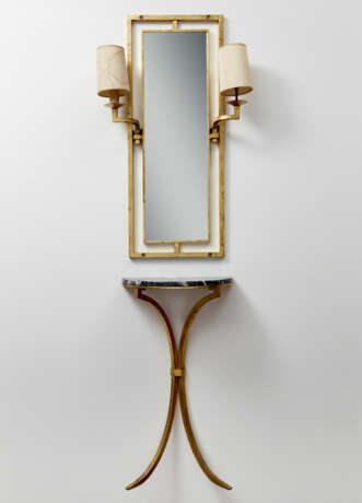 Robert Thibier. Console with mirror and two appliques - photo 1
