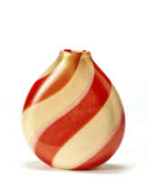 Flattened body vase with narrow mouth of the series