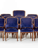 Lot consisting of an armchair, eight small armchairs and five chairs