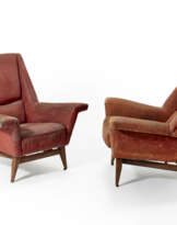 Pair of upholstered armchairs