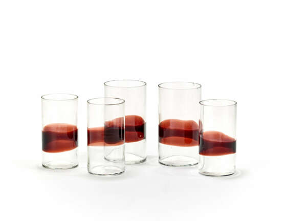 Fulvio Bianconi. Lot consisting of five glasses of the series "a fasce orizzontali" - Foto 1